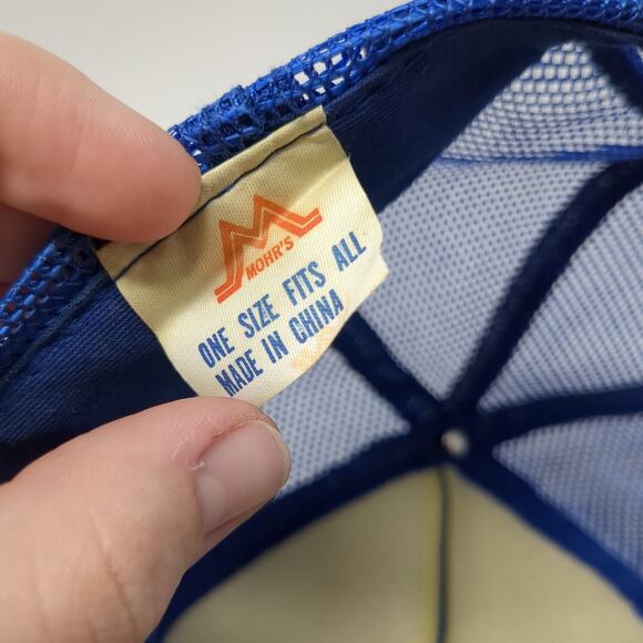 U.S. Air Force Snapback Trucker Hat Blue One Size Adjustable Mesh Back Mohr's - Picture 9 of 9